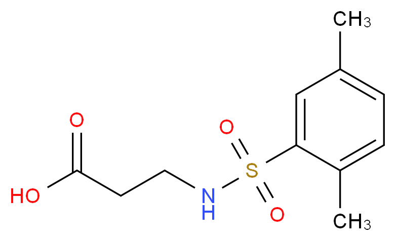 N-(2,5-二甲基苯基磺酰基)-beta-丙氨酸_分子结构_CAS_568566-41-6)