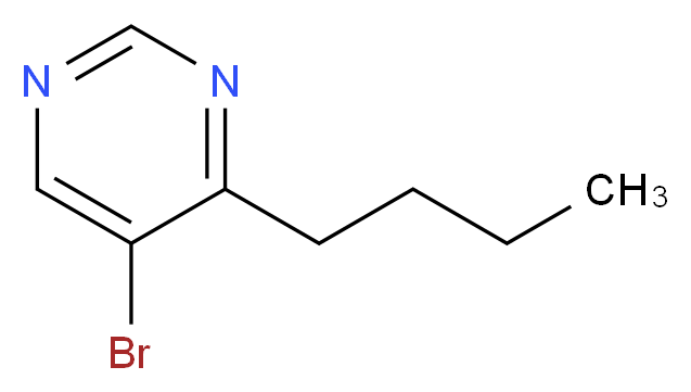 5-bromo-4-butylpyrimidine_分子结构_CAS_4595-64-6