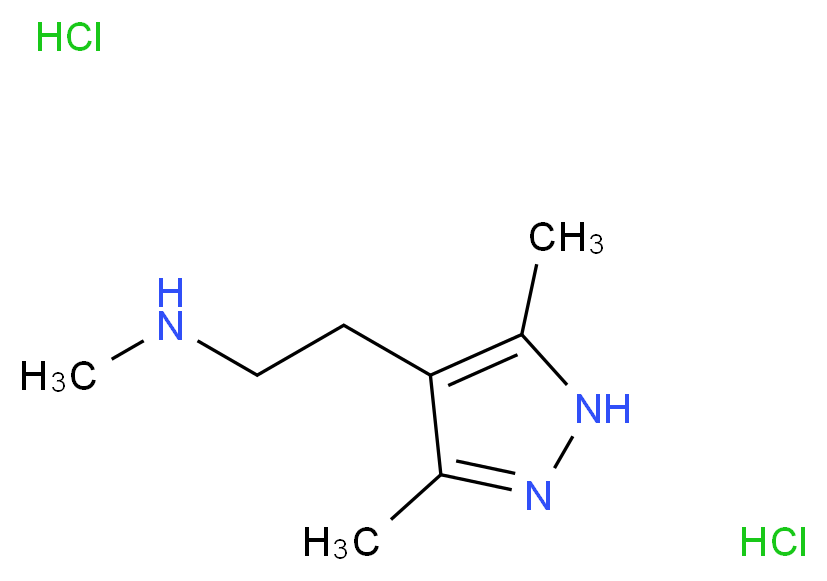 3,5-Dimethyl-4-[2-(methylamino)ethyl]-1H-pyrazole dihydrochloride_分子结构_CAS_)