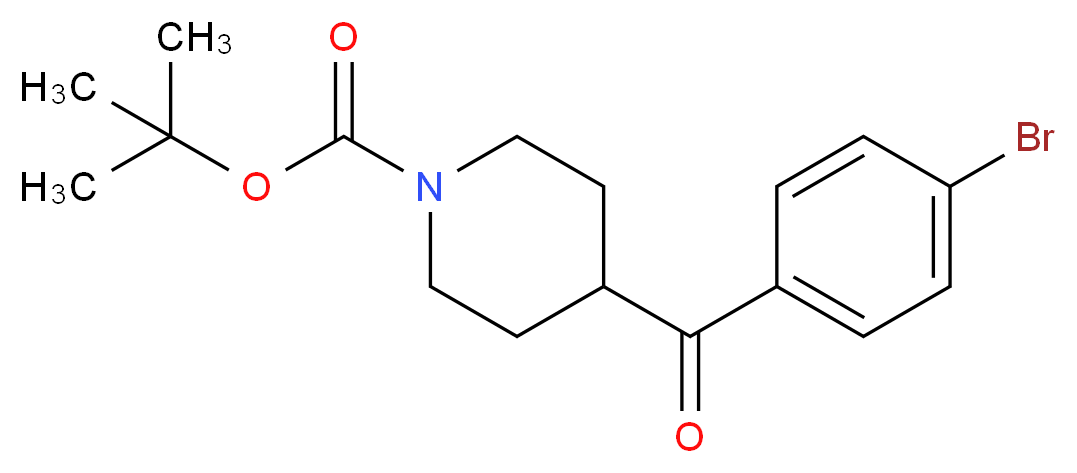 tert-butyl 4-(4-bromobenzoyl)piperidine-1-carboxylate_分子结构_CAS_439811-37-7