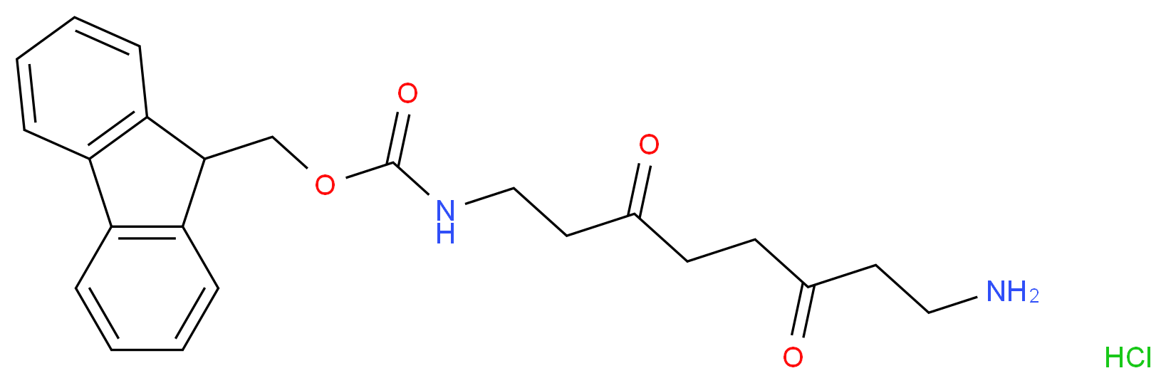 9H-fluoren-9-ylmethyl N-(8-amino-3,6-dioxooctyl)carbamate hydrochloride_分子结构_CAS_868599-73-9