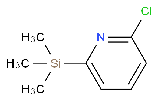 2-chloro-6-(trimethylsilyl)pyridine_分子结构_CAS_263698-97-1