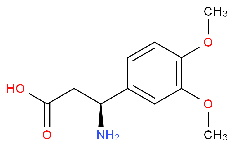 (S)-3-AMINO-3-(3,4-DIMETHOXY-PHENYL)-PROPIONIC ACID_分子结构_CAS_696641-73-3)