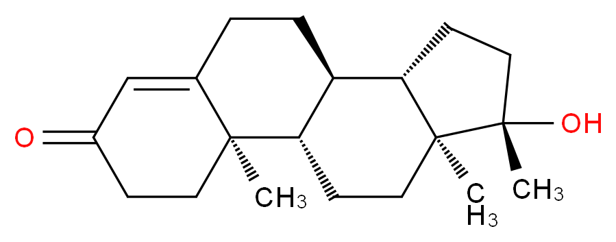 (1S,2R,10R,11S,14S,15S)-14-hydroxy-2,14,15-trimethyltetracyclo[8.7.0.0<sup>2</sup>,<sup>7</sup>.0<sup>1</sup><sup>1</sup>,<sup>1</sup><sup>5</sup>]heptadec-6-en-5-one_分子结构_CAS_58-18-4