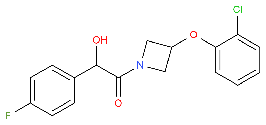 2-[3-(2-chlorophenoxy)-1-azetidinyl]-1-(4-fluorophenyl)-2-oxoethanol_分子结构_CAS_)