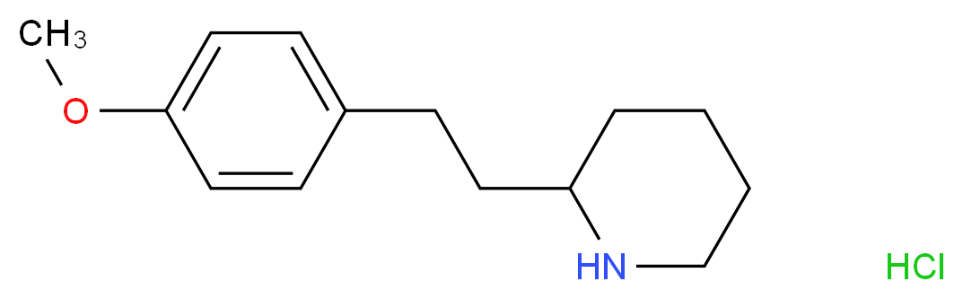 2-[2-(4-Methoxy-phenyl)-ethyl]-piperidine hydrochloride_分子结构_CAS_1185294-00-1)