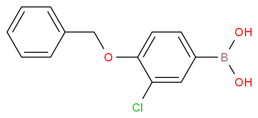 4-苄氧基-3-氯苯硼酸_分子结构_CAS_845551-44-2)