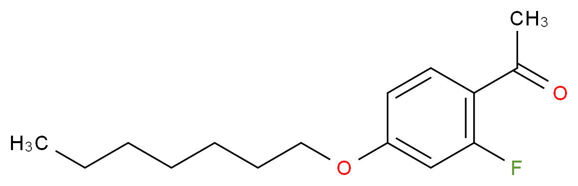 2'-Fluoro-4'-heptyloxyacetophenone 97%_分子结构_CAS_)