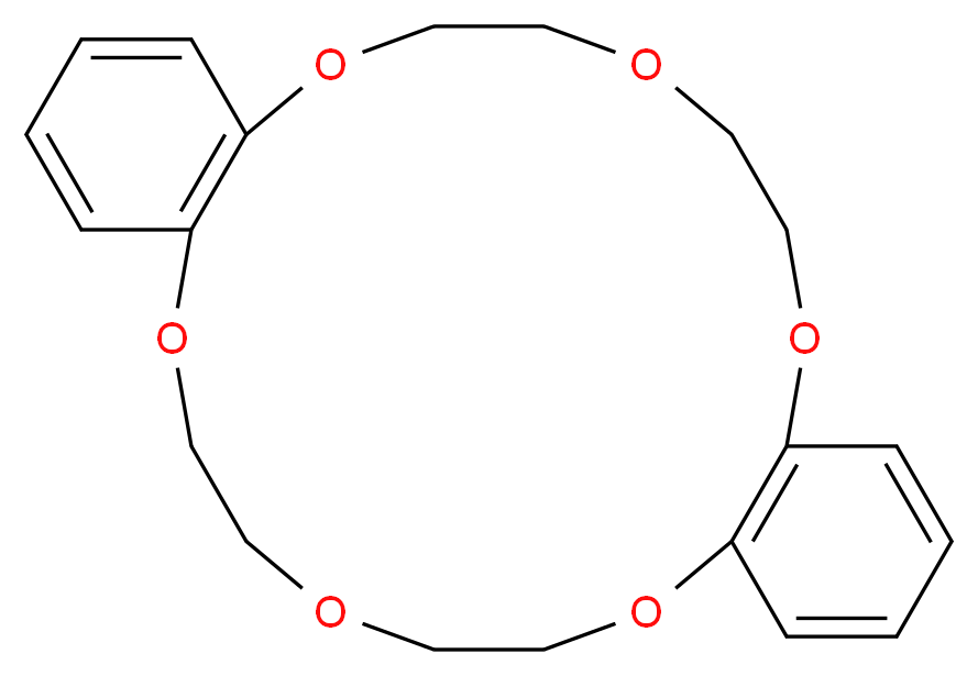 6,7,9,10,17,18,20,21-octahydrodibenzo[b,k][1,4,7,10,13,16]hexaoxacyclooctadecine_分子结构_CAS_)