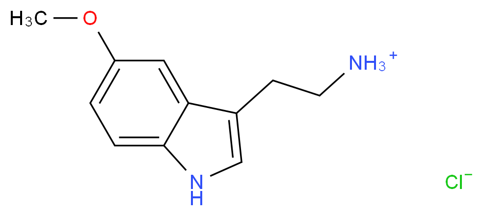 2-(5-methoxy-1H-indol-3-yl)ethan-1-aminium chloride_分子结构_CAS_66-83-1
