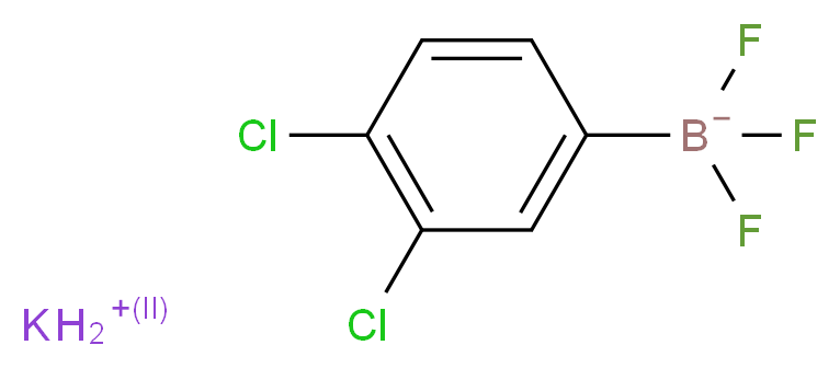 potassium (3,4-dichlorophenyl)trifluoroboranuide_分子结构_CAS_850623-68-6