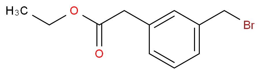 Ethyl-2-(3-(bromomethyl)phenyl)acetate_分子结构_CAS_140215-42-5)