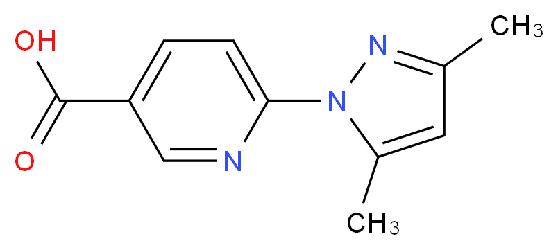 6-(3,5-dimethyl-1H-pyrazol-1-yl)nicotinic acid_分子结构_CAS_)