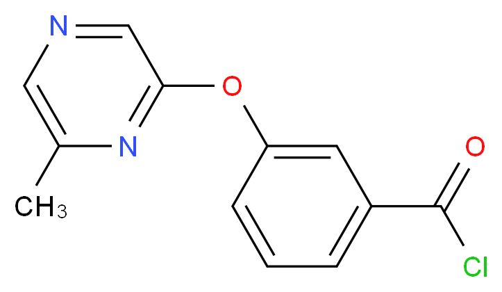 3-[(6-methylpyrazin-2-yl)oxy]benzoyl chloride_分子结构_CAS_921938-93-4