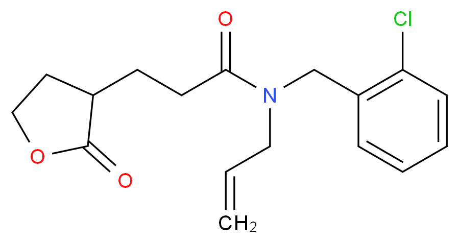 N-allyl-N-(2-chlorobenzyl)-3-(2-oxotetrahydrofuran-3-yl)propanamide_分子结构_CAS_)