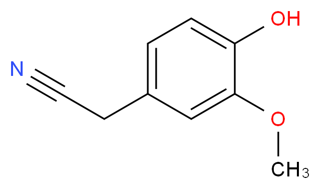 (4-hydroxy-3-methoxyphenyl)acetonitrile_分子结构_CAS_4468-59-1)