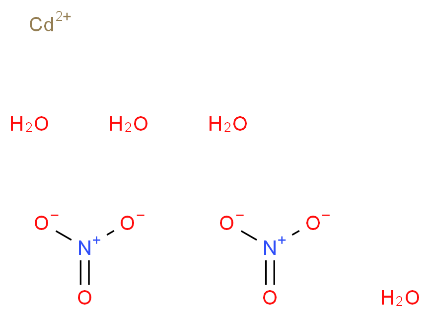 cadmium(2+) ion tetrahydrate dinitrate_分子结构_CAS_10022-68-1