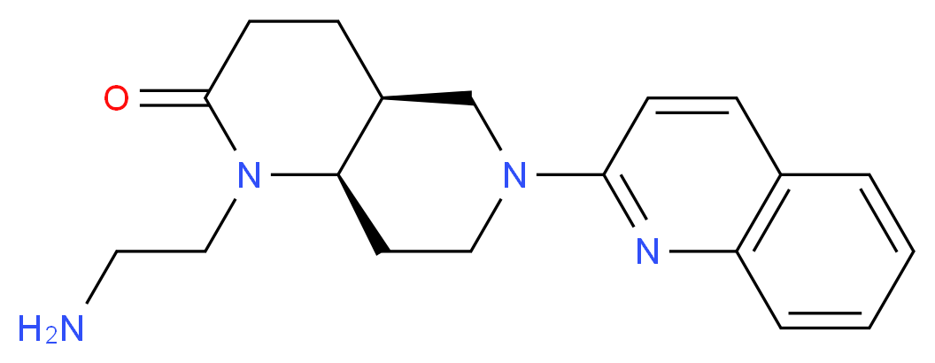 (4aS*,8aR*)-1-(2-aminoethyl)-6-quinolin-2-yloctahydro-1,6-naphthyridin-2(1H)-one_分子结构_CAS_)