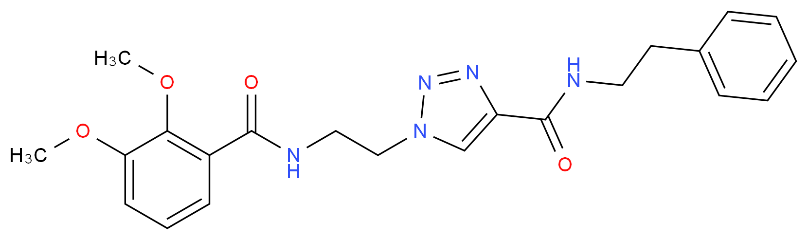 1-{2-[(2,3-dimethoxybenzoyl)amino]ethyl}-N-(2-phenylethyl)-1H-1,2,3-triazole-4-carboxamide_分子结构_CAS_)