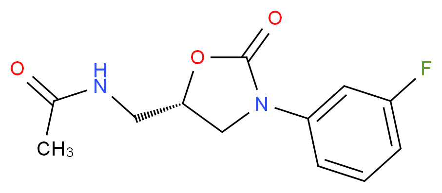 (S)-N-[[3-(3-Fluorophenyl)-2-oxo-5-oxazolidinyl]methyl]acetamide_分子结构_CAS_139071-79-7)