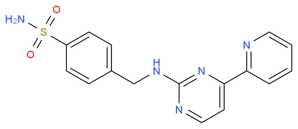 4-({[4-(2-pyridinyl)-2-pyrimidinyl]amino}methyl)benzenesulfonamide_分子结构_CAS_)