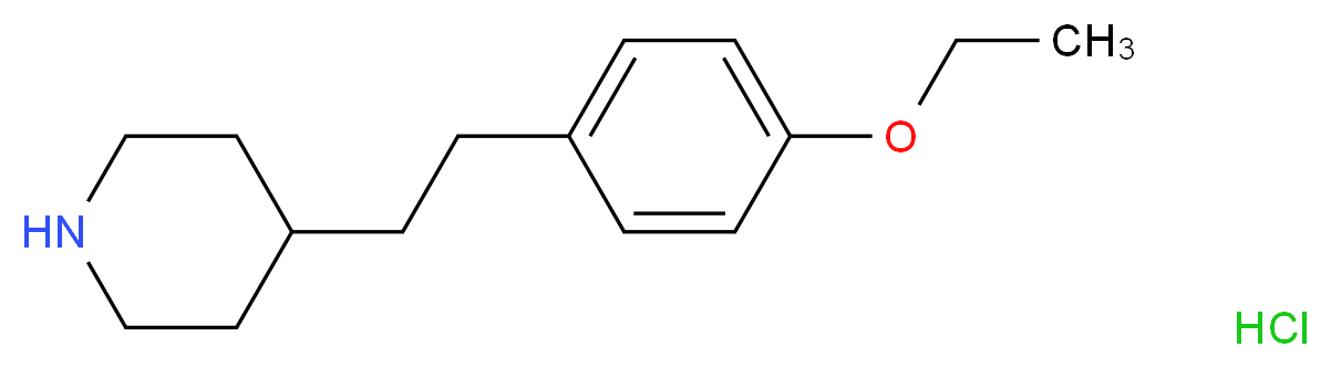 4-[2-(4-ethoxyphenyl)ethyl]piperidine hydrochloride_分子结构_CAS_)