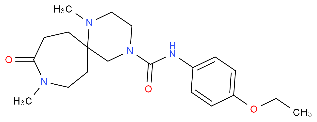 N-(4-ethoxyphenyl)-1,9-dimethyl-10-oxo-1,4,9-triazaspiro[5.6]dodecane-4-carboxamide_分子结构_CAS_)