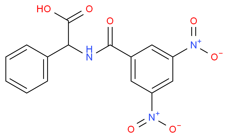 2-[(3,5-dinitrophenyl)formamido]-2-phenylacetic acid_分子结构_CAS_74958-71-7