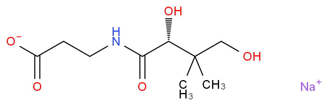 Sodium (R)-3-(2,4-dihydroxy-3,3-dimethylbutanamido)propanoate_分子结构_CAS_867-81-2)