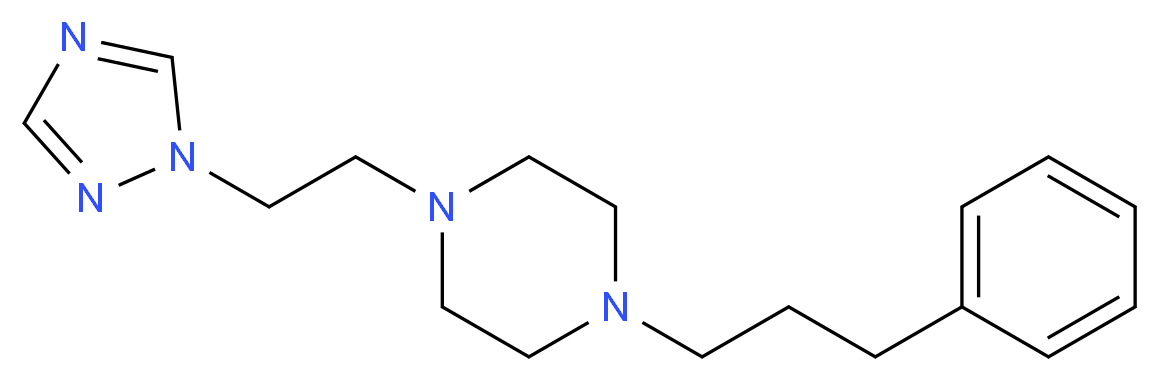 1-(3-phenylpropyl)-4-[2-(1H-1,2,4-triazol-1-yl)ethyl]piperazine_分子结构_CAS_)