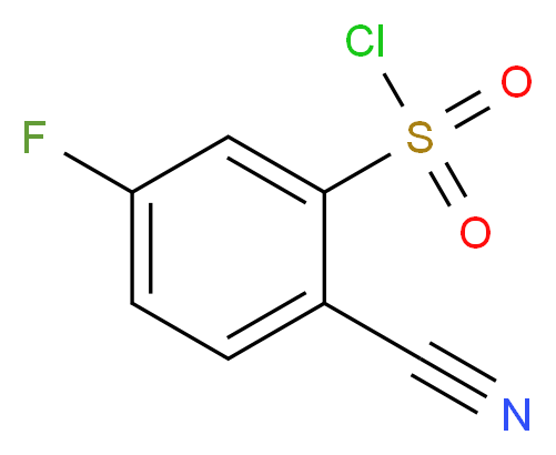 2-cyano-5-fluorobenzene-1-sulfonyl chloride_分子结构_CAS_612541-15-8