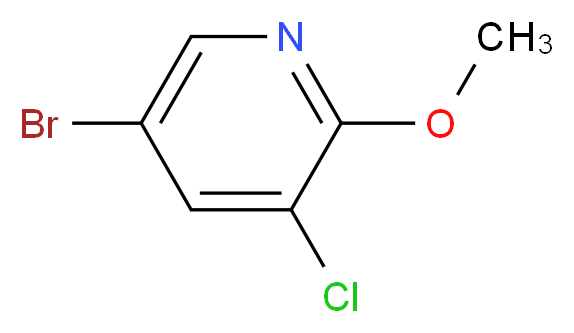 5-Bromo-3-chloro-2-methoxypyridine_分子结构_CAS_848366-28-9)