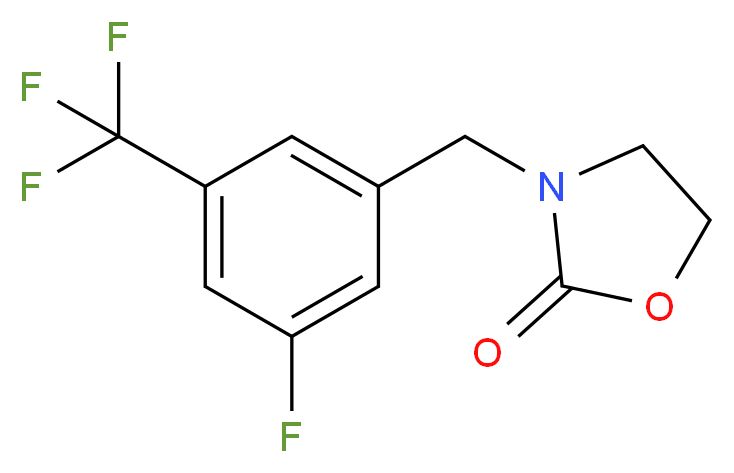 3-[3-fluoro-5-(trifluoromethyl)benzyl]-1,3-oxazolidin-2-one_分子结构_CAS_)
