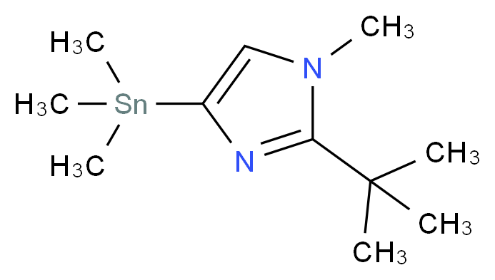 2-tert-butyl-1-methyl-4-(trimethylstannyl)-1h-imidazole_分子结构_CAS_936718-20-6)