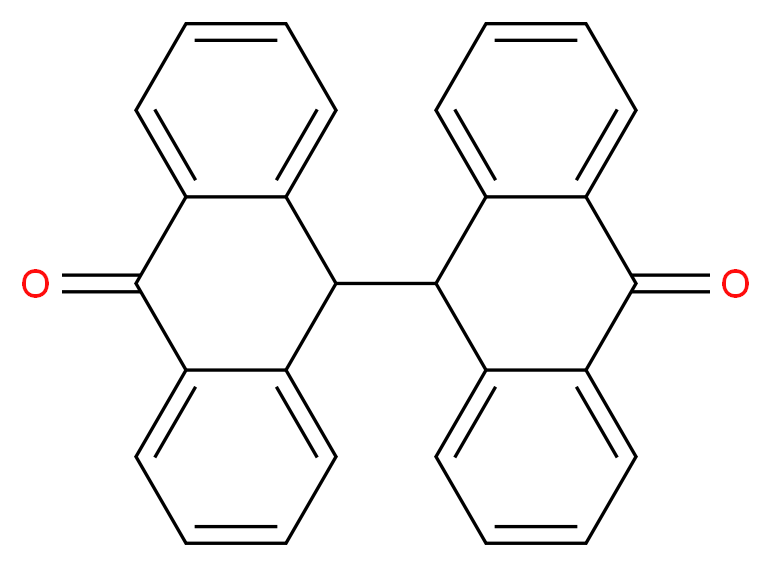 10-(10-oxo-9,10-dihydroanthracen-9-yl)-9,10-dihydroanthracen-9-one_分子结构_CAS_434-84-4