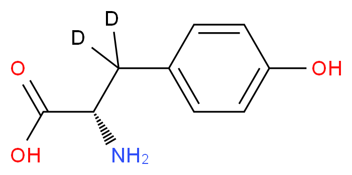 (2S)-2-amino-3-(4-hydroxyphenyl)(3,3-<sup>2</sup>H<sub>2</sub>)propanoic acid_分子结构_CAS_72963-27-0