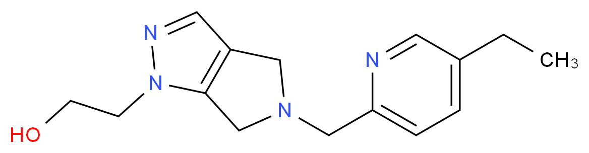 2-[5-[(5-ethylpyridin-2-yl)methyl]-5,6-dihydropyrrolo[3,4-c]pyrazol-1(4H)-yl]ethanol_分子结构_CAS_)