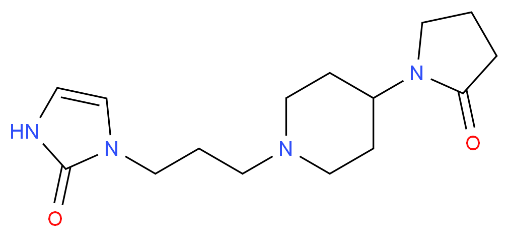 1-{3-[4-(2-oxopyrrolidin-1-yl)piperidin-1-yl]propyl}-1,3-dihydro-2H-imidazol-2-one_分子结构_CAS_)