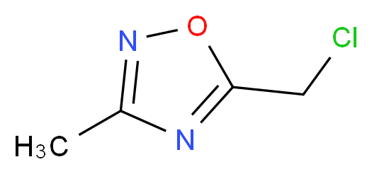 5-(chloromethyl)-3-methyl-1,2,4-oxadiazole_分子结构_CAS_1192-81-0