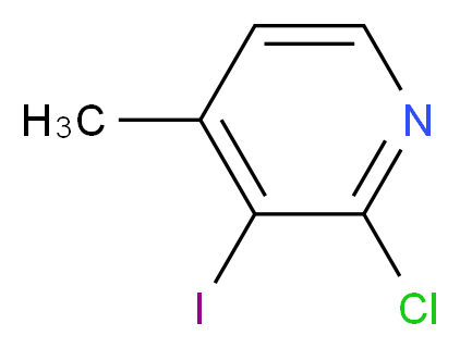 2-chloro-3-iodo-4-methylpyridine_分子结构_CAS_926922-28-3