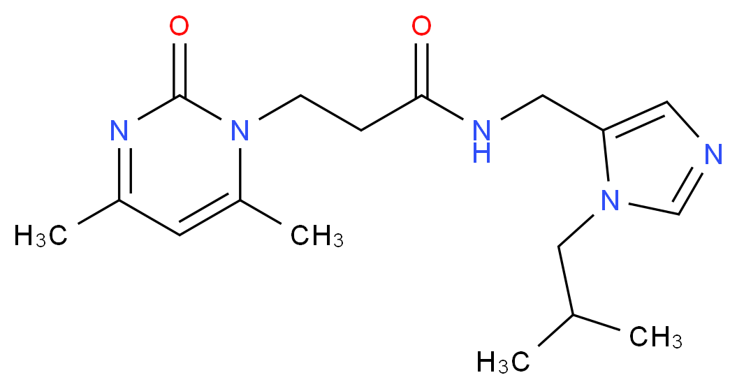 3-(4,6-dimethyl-2-oxopyrimidin-1(2H)-yl)-N-[(1-isobutyl-1H-imidazol-5-yl)methyl]propanamide_分子结构_CAS_)