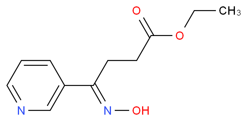 ethyl (4E)-4-(N-hydroxyimino)-4-(pyridin-3-yl)butanoate_分子结构_CAS_60234-66-4