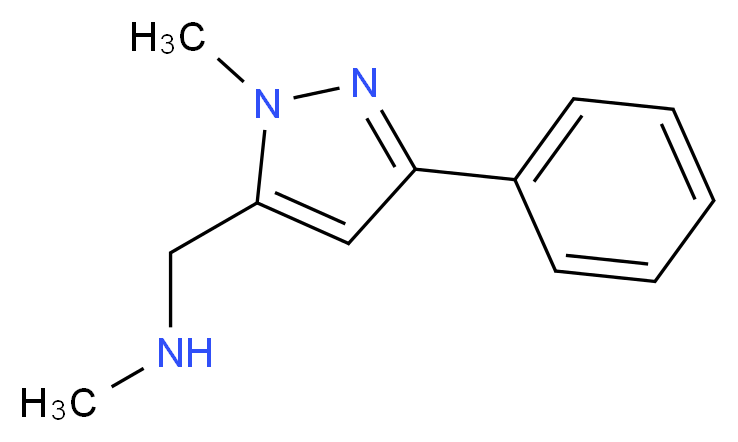 methyl[(1-methyl-3-phenyl-1H-pyrazol-5-yl)methyl]amine_分子结构_CAS_864068-98-4