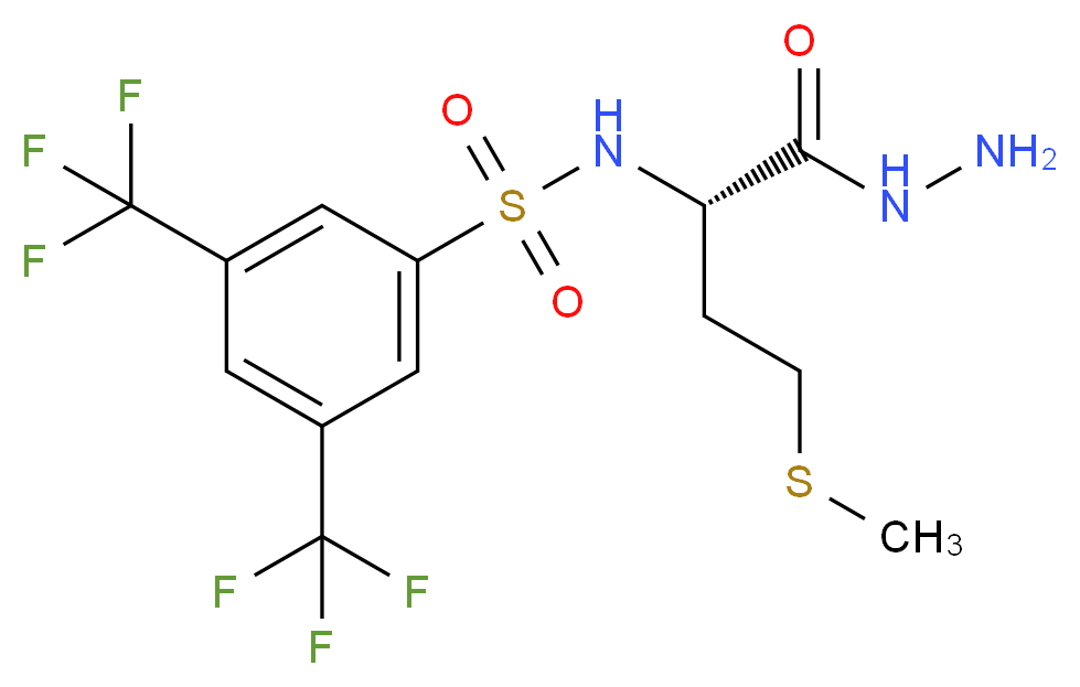 N-[3,5-Bis(trifluoromethyl)benzenesulphonyl]-L-methionyl hydrazide 97%_分子结构_CAS_175202-22-9)