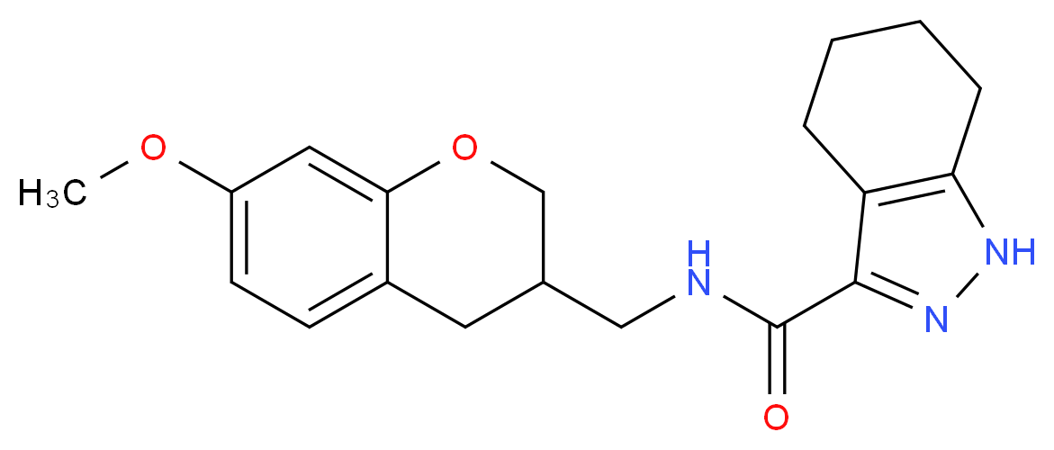 N-[(7-methoxy-3,4-dihydro-2H-chromen-3-yl)methyl]-4,5,6,7-tetrahydro-1H-indazole-3-carboxamide_分子结构_CAS_)