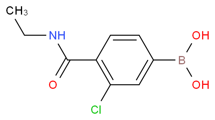 3-CHLORO-4-(N-ETHYLCARBAMOYL)BENZENEBORONIC ACID_分子结构_CAS_850589-40-1)