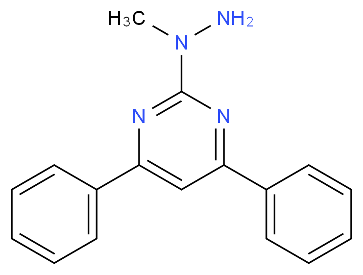 2-(1-methylhydrazino)-4,6-diphenylpyrimidine_分子结构_CAS_413620-13-0)