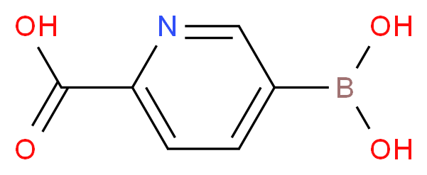 2-羧基吡啶-5-硼酸_分子结构_CAS_913836-11-0)