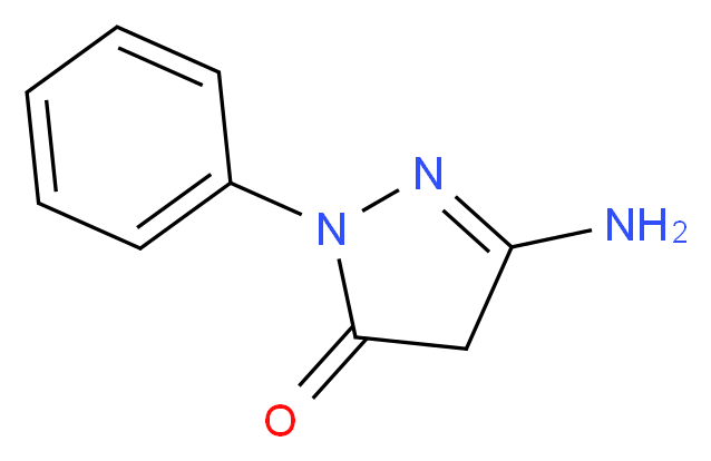 3-氨基-1-苯基-2-吡唑啉-5-酮_分子结构_CAS_4149-06-8)