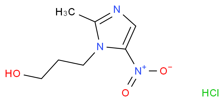 3-(2-methyl-5-nitro-1H-imidazol-1-yl)propan-1-ol hydrochloride_分子结构_CAS_70028-95-4